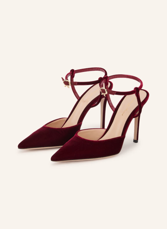 Gianvito Rossi Slingpumps VELLUTO 95 aus Samt DUNKELROT