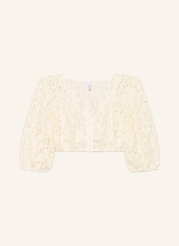 wallmann Dirndlbluse aus Spitze mit 3/4-Arm CREME