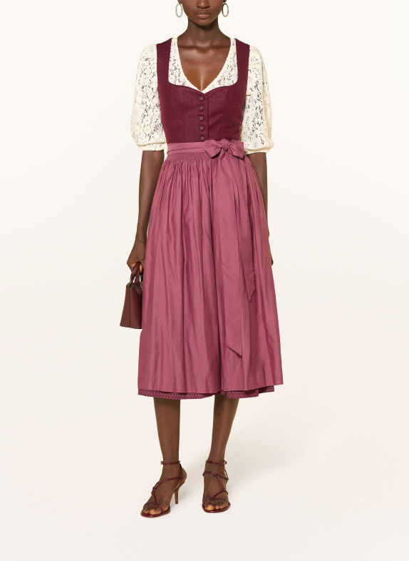 wallmann Dirndlblouse van kant met 3/4-mouwen CRÈME