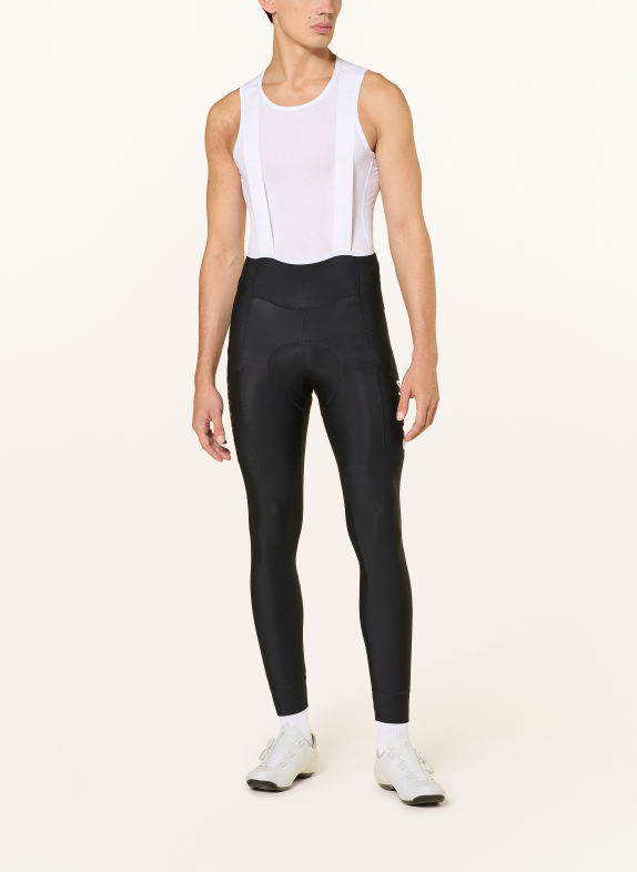 Rapha Pantaloni de ciclism PRO TEAM LIGHTWEIGHT cu bretele și inserție căptușită NEGRU / ALB