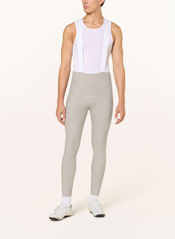 Rapha Pantaloni de ciclism PRO TEAM LIGHTWEIGHT cu bretele și inserție căptușită GRI / ALB