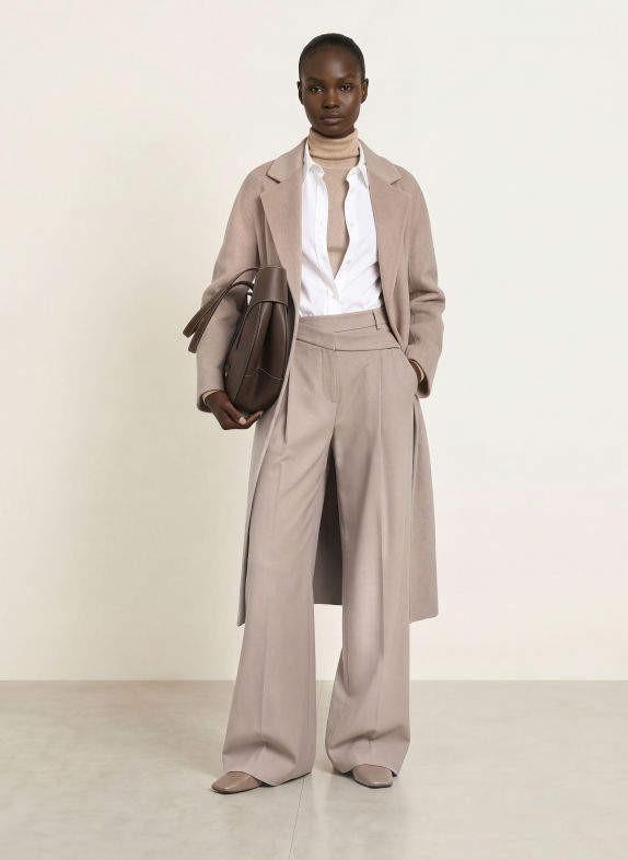 ANFINY GRACE Wool coat BEIGE