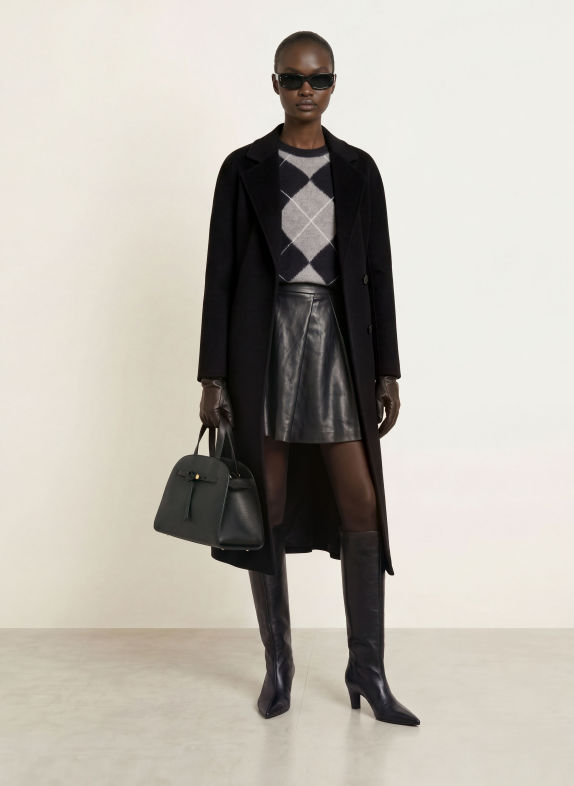 ANFINY GRACE Wool coat BLACK