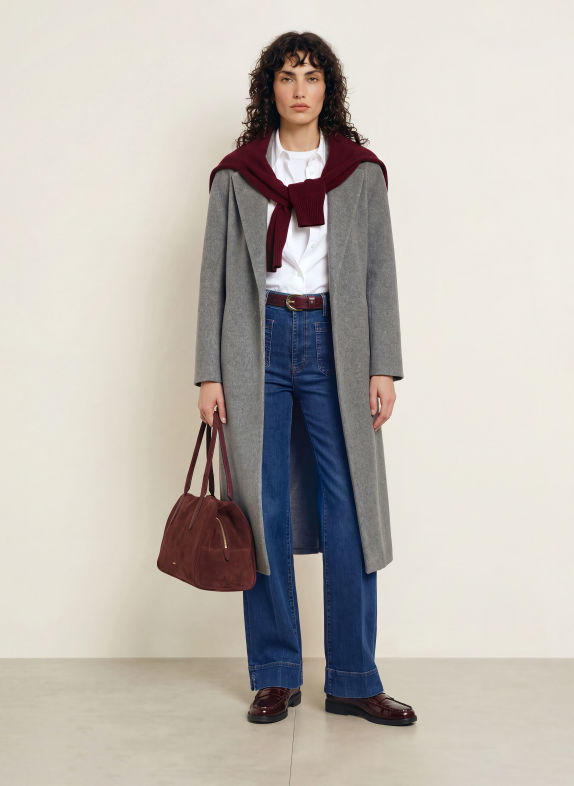 ANFINY GRACE Wool coat GRAY