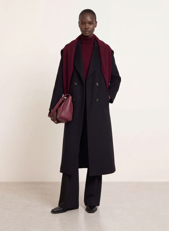 ANFINY CAROLINE Wool coat BLACK