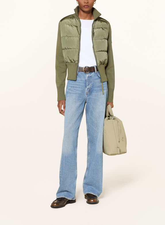 CANADA GOOSE HYBRIDGE-donsjas in een materiaalmix OLIJF