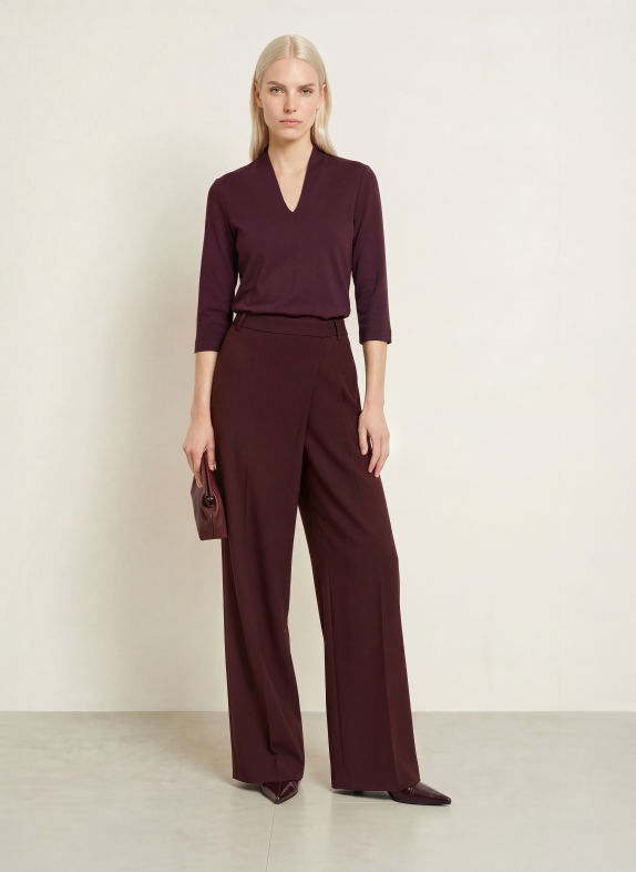 ZAÍDA Shirt with a boat neck PURPLE