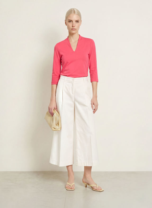 ZAÍDA Shirt with a boat neck PINK