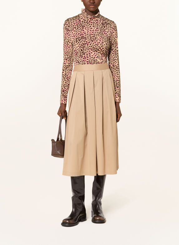 ZAÍDA Long-sleeve shirt BEIGE / BROWN / FUCHSIA