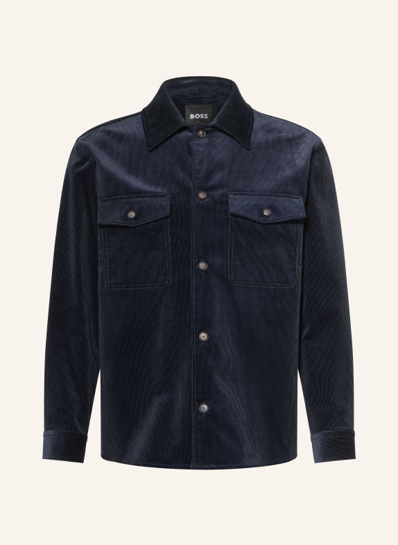 BOSS Corduroy-Overshirt CARPER DONKERBLAUW