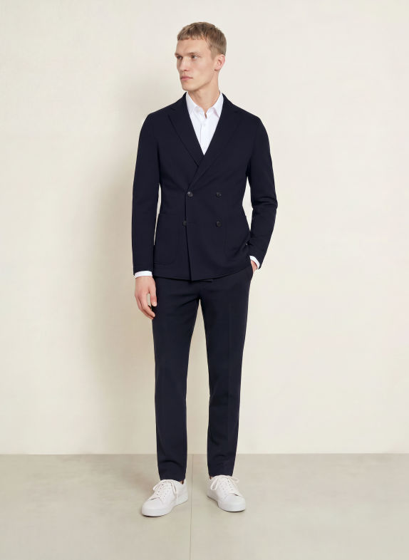 BOSS Pantaloni de costum PERIN Tapered Fit 404 DARK BLUE