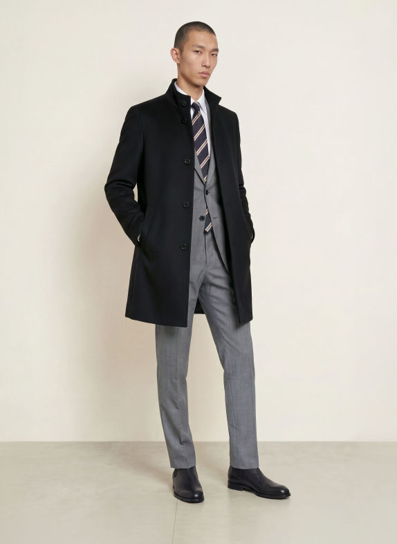 BOSS Wollmantel HYED SCHWARZ