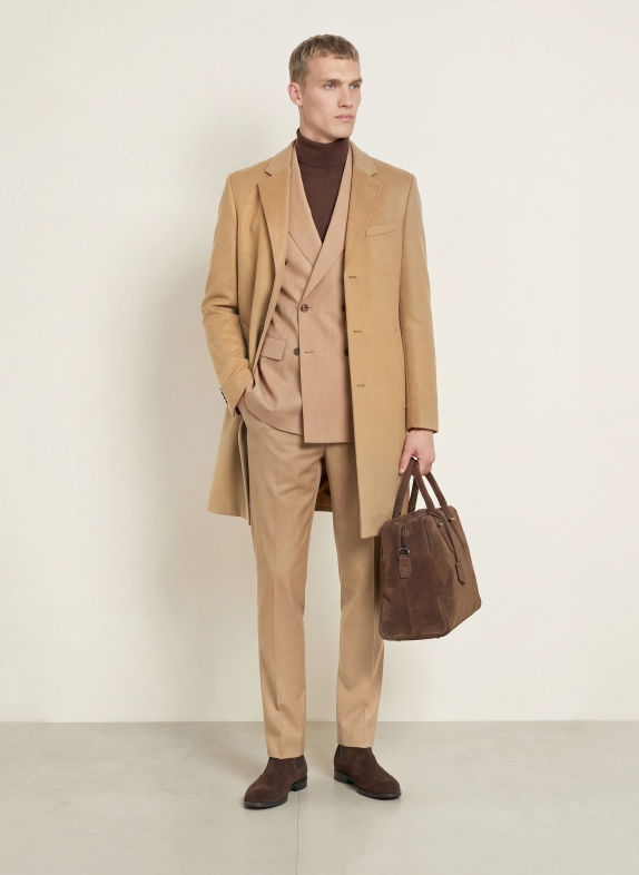 BOSS Uldfrakke HYDE BEIGE