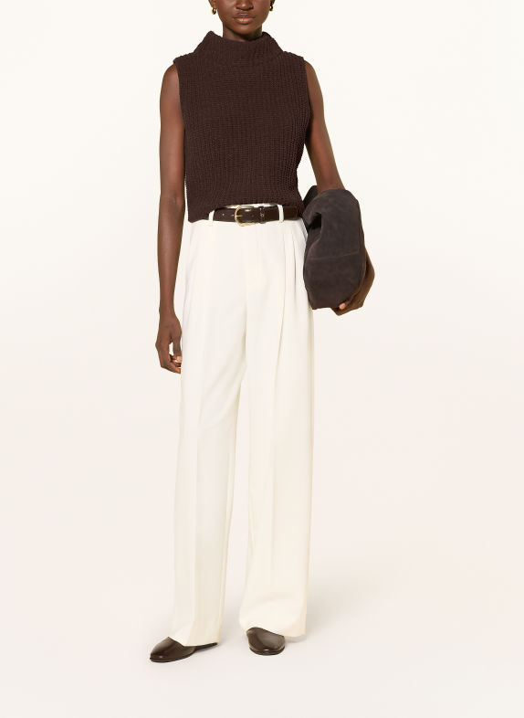 monari Pull sans manches MARRON FONCÉ