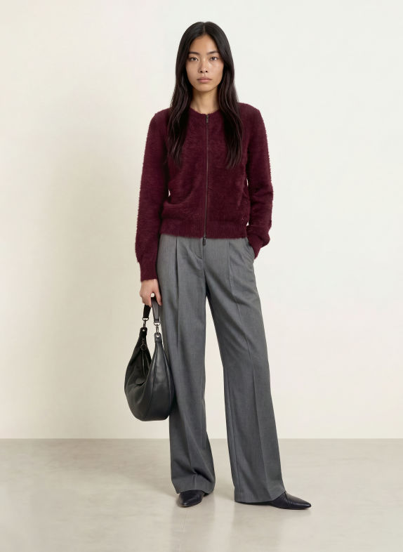 monari Strickjacke DUNKELROT