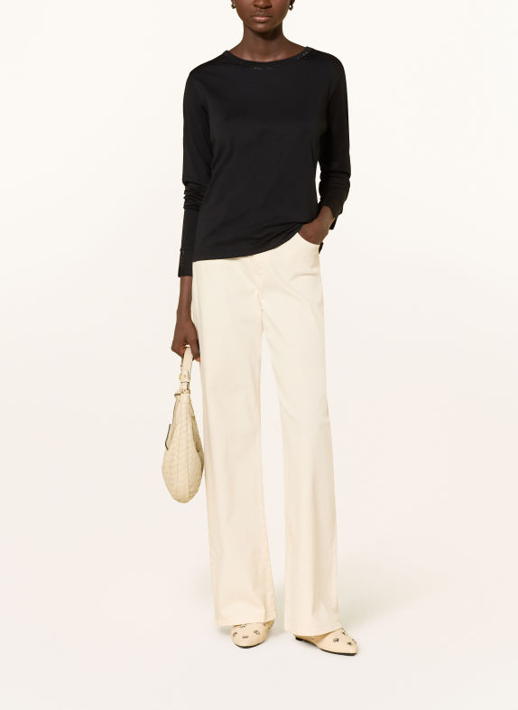 monari Longsleeve met sierstenen ZWART
