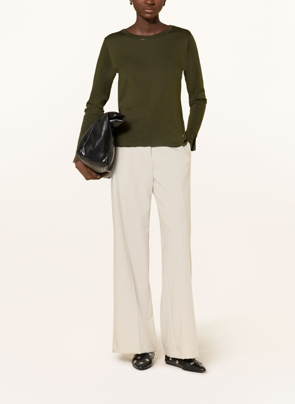 monari Longsleeve met sierstenen DONKERGROEN