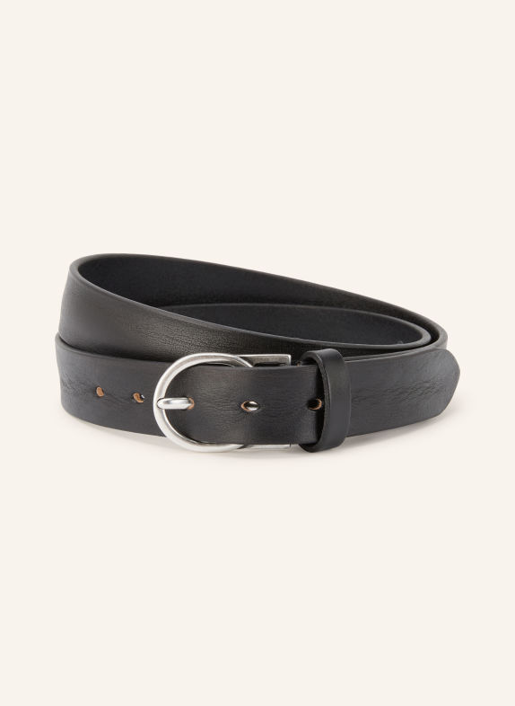 ALBERTO LUTI Leather belt BLACK