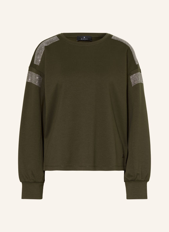 monari Longsleeve met sierstenen DONKERGROEN