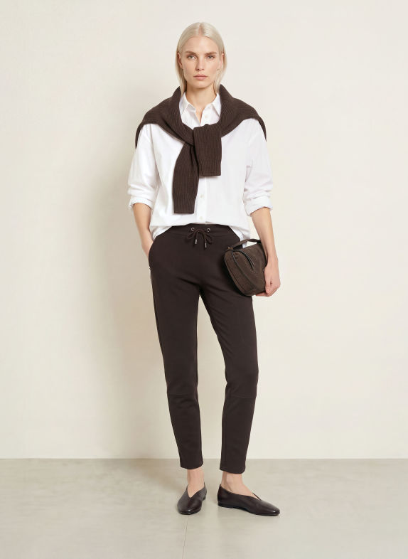 monari Pantalon de style jogging MARRON FONCÉ
