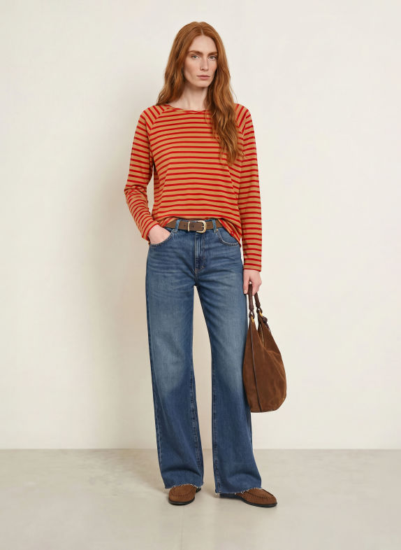 Smith & Soul Long-sleeve shirt CAMEL / RED