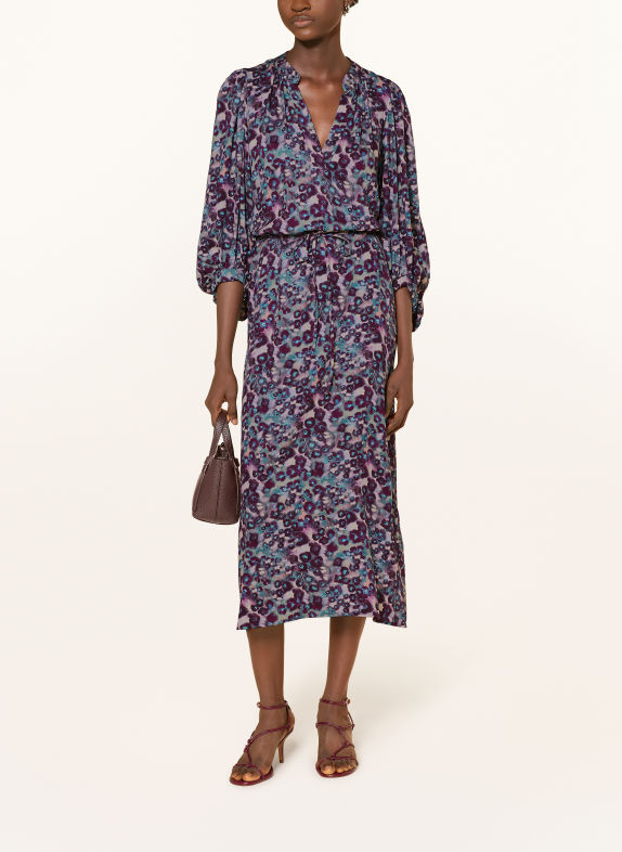 Rich & Royal Robe LILAS FONCÉ / ÉCRU / BLEU PÉTROLE