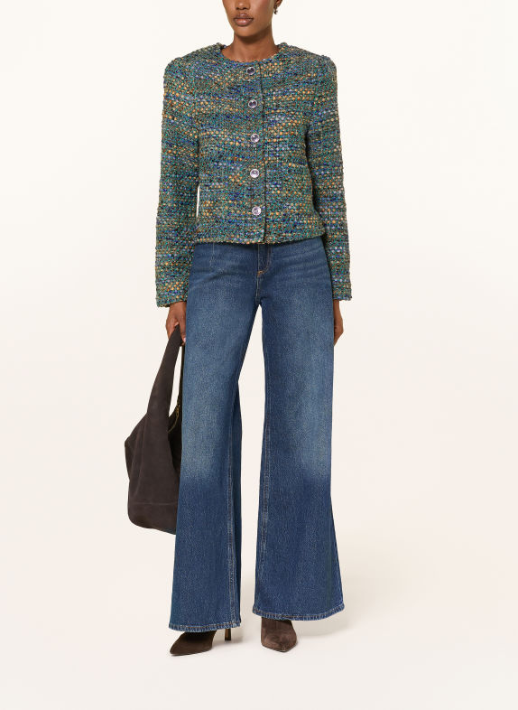 Rich & Royal Bouclé-Blazer BLAUW / BEIGE / TURQUOISE