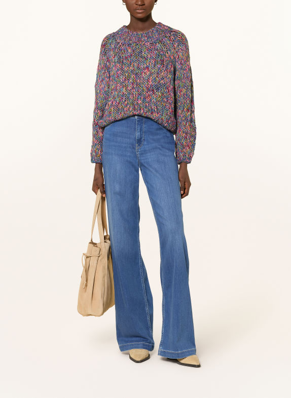 Rich & Royal Sweater BLUE / LIGHT RED / OLIVE