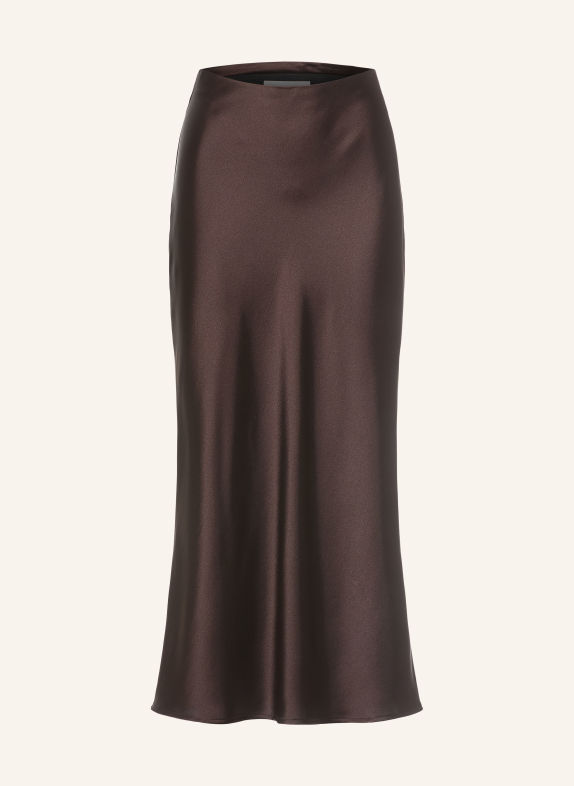 Rich & Royal Satijnen rok MARRON FONCÉ