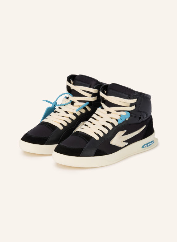 Off-White Wysokie sneakersy END OF PLAY CZARNY / ECRU / JASNONIEBIESKI