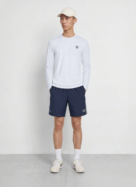 EA7 EMPORIO ARMANI Tricouri cu mânecă lungă ALB
