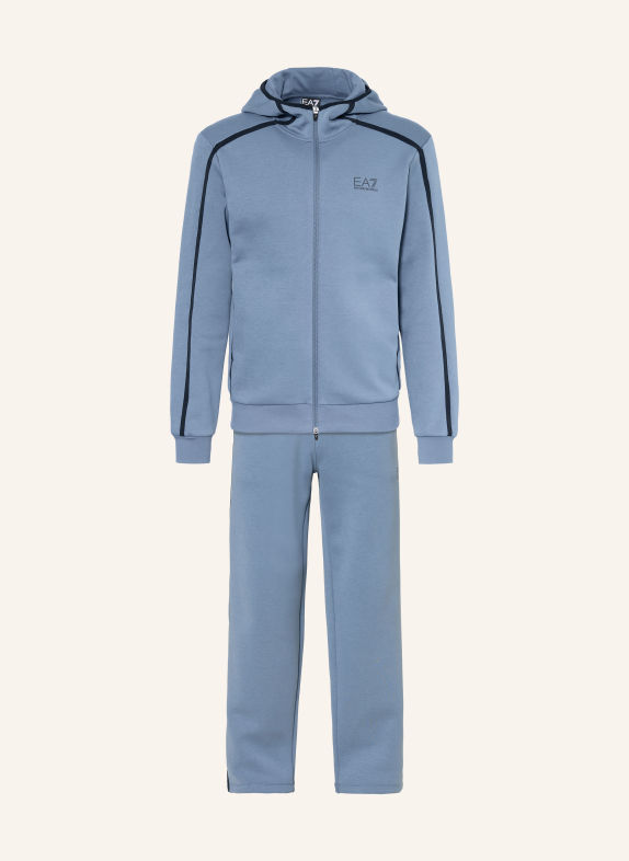 EA7 EMPORIO ARMANI Set: Sweatvest en Sweatpant BLAUW / ZWART
