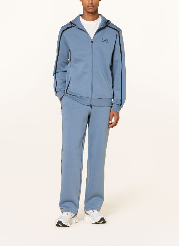 EA7 EMPORIO ARMANI Set: Sweatvest en Sweatpant BLAUW / ZWART