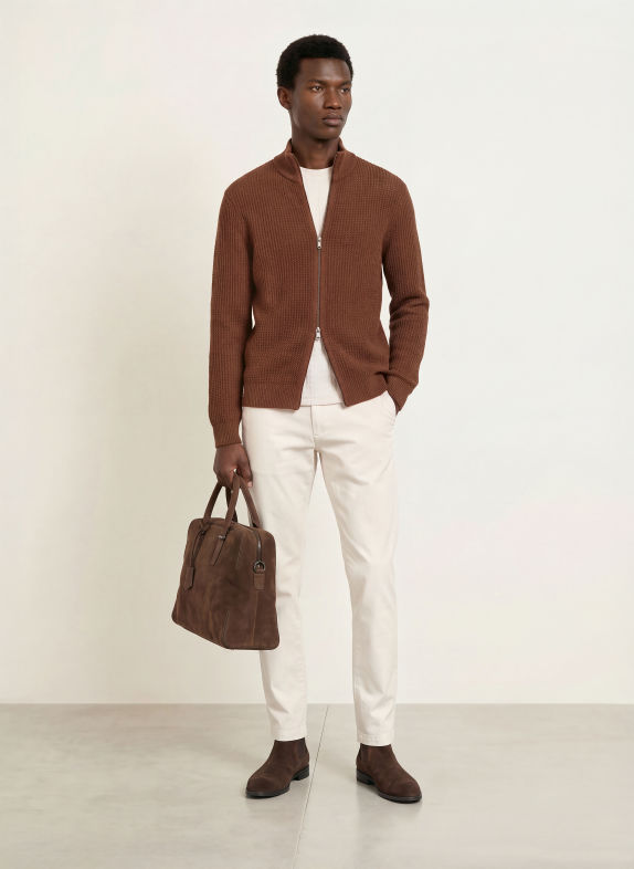 BOSS FIOCCO Cardigan BROWN