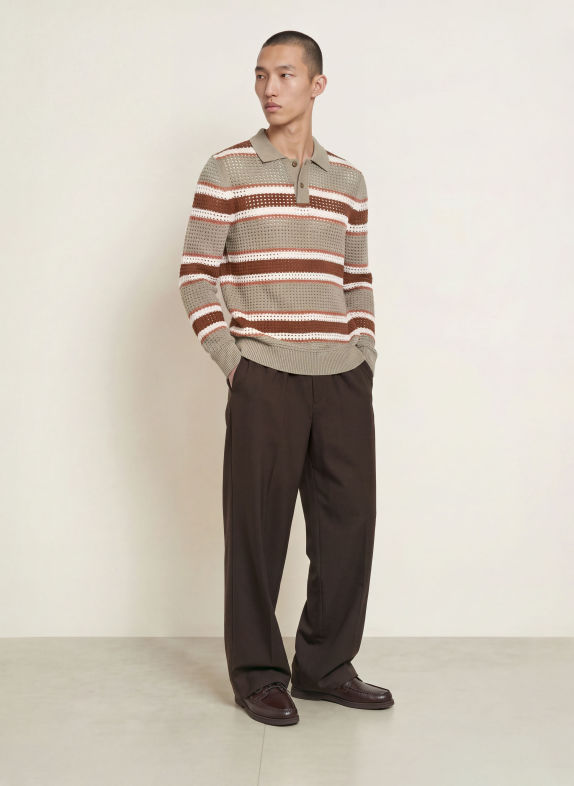 BOSS Pullover FINCENZO BRAUN / ECRU / TAUPE