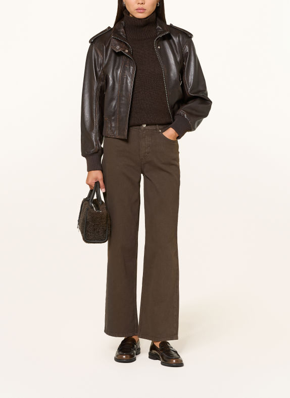 Marc O'Polo Wide leg jeans LINN 0344 Burnt Coffee