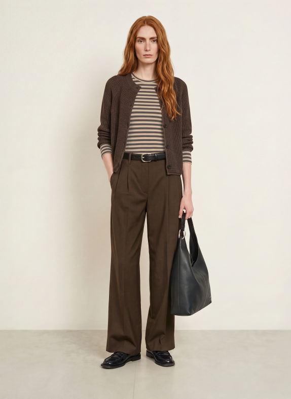 Marc O'Polo Long-sleeve shirt BEIGE / BLACK