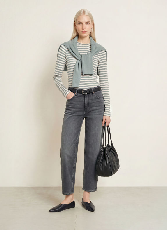 Marc O'Polo Long-sleeve shirt ECRU / BLUE GRAY
