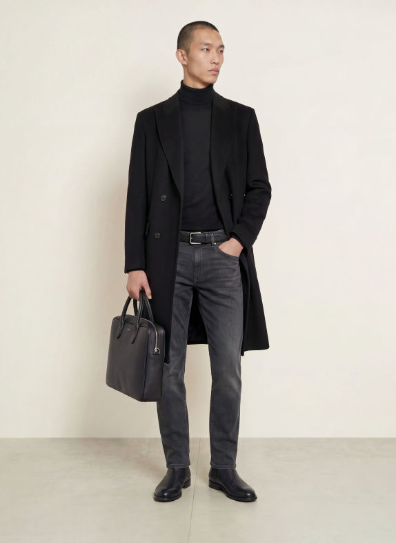 BOSS Rollkragenpullover MUSSO SCHWARZ