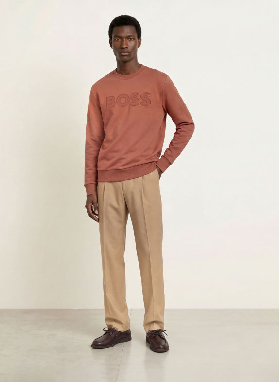 BOSS Sweatshirt SOLERI DONKERORANJE