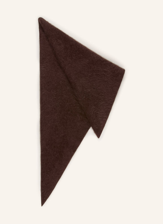 SOFT GOAT Foulard triangulaire en cachemire MARRON FONCÉ