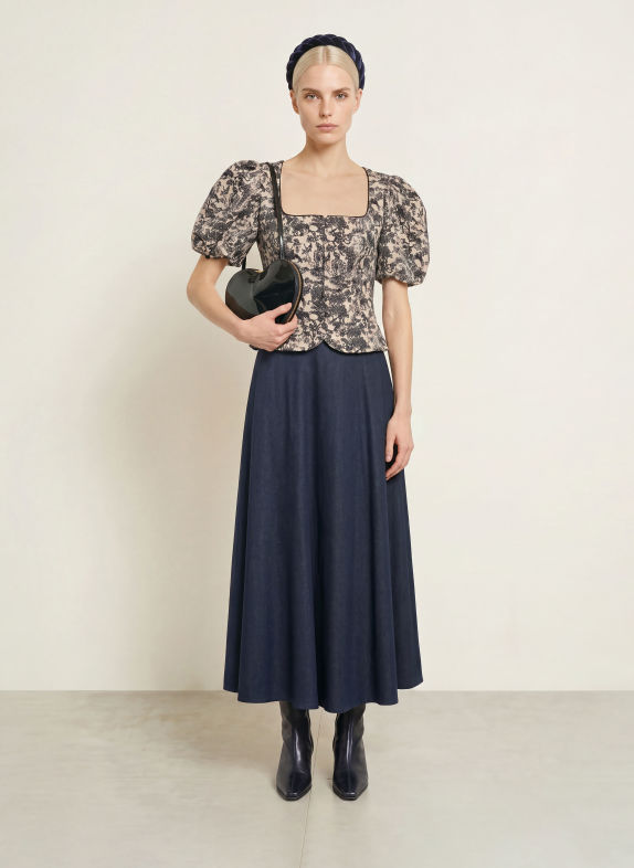 AlpenHERZ Dirndl-lijfje MAREN BEIGE / ZWART