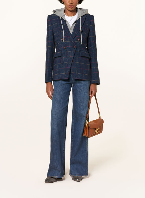 Veronica Beard Blazer MILLER met afneembare kraag DONKERBLAUW / GRIJS / DONKERROOD