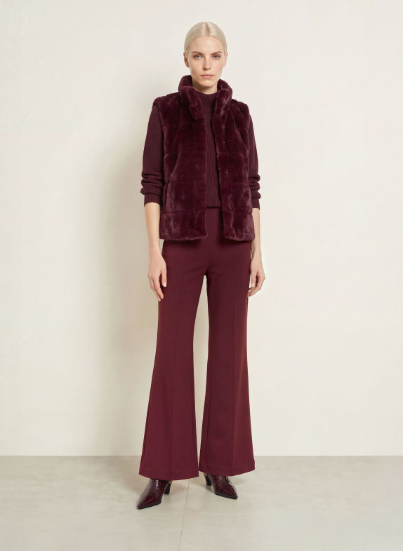 monari Veste sans manches en fausse fourrure ROUGE FONCÉ