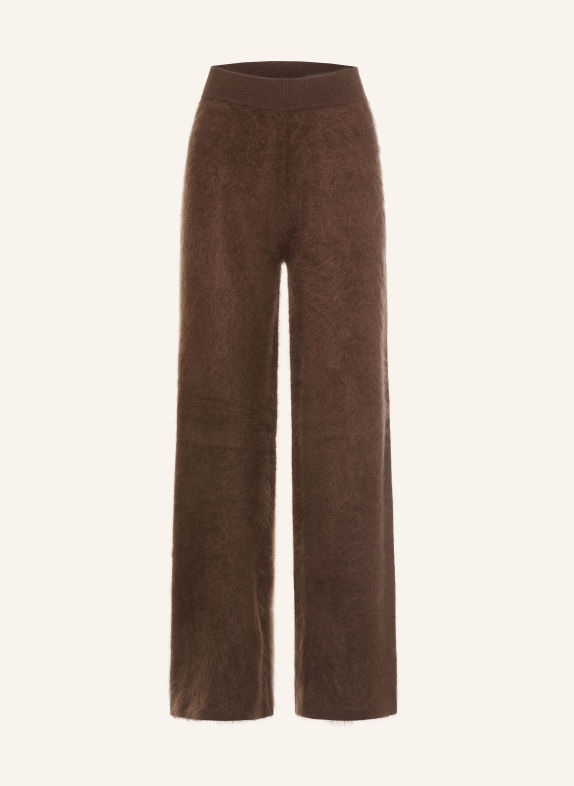 SAINTE MER Gebreide broek MARRON FONCÉ