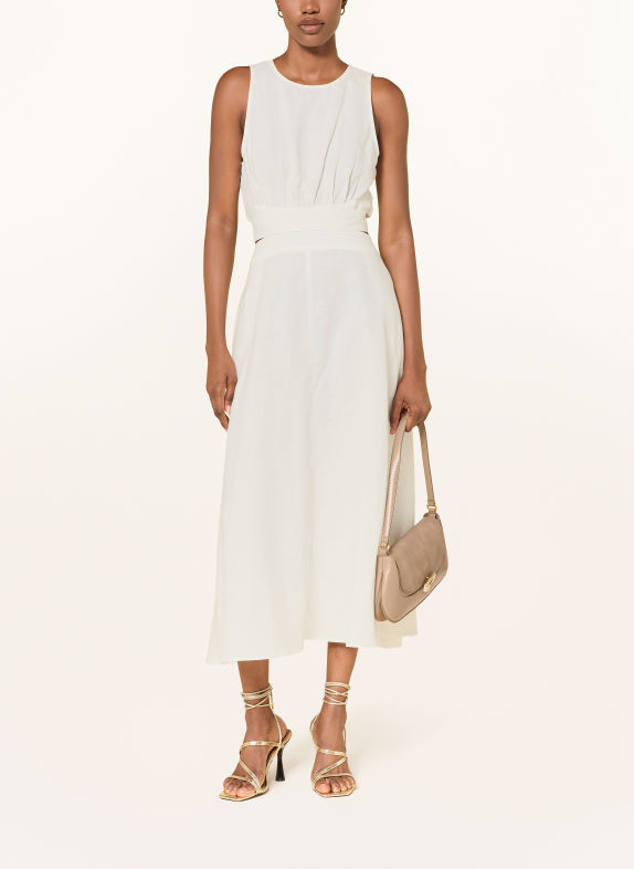 REISS Kleid HAZEL mit Leinen WEISS