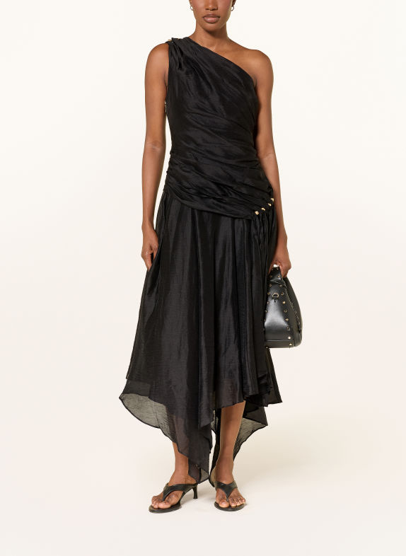 Aje. Cocktailkleid CAPTURE mit Cut-outs und Schmuckperlen SCHWARZ