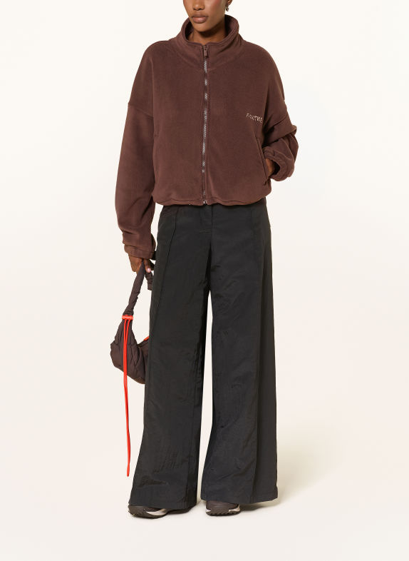 another COTTON LAB Fleece jacket DARK BROWN