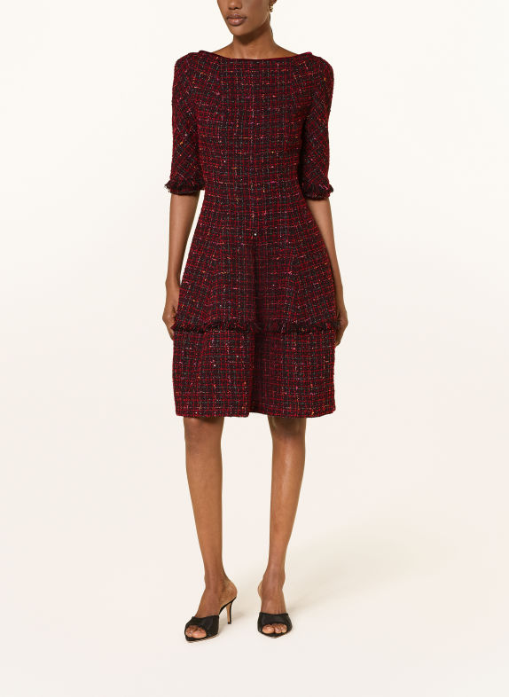 TALBOT RUNHOF Bouclé dress with glitter yarn 364 BURGUNDY