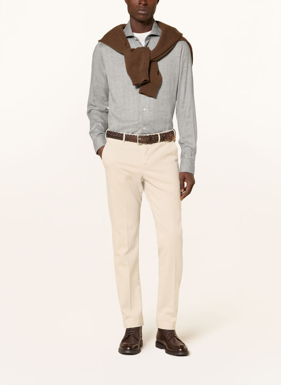 BARBA NAPOLI Overhemd, slim fit GRIJS